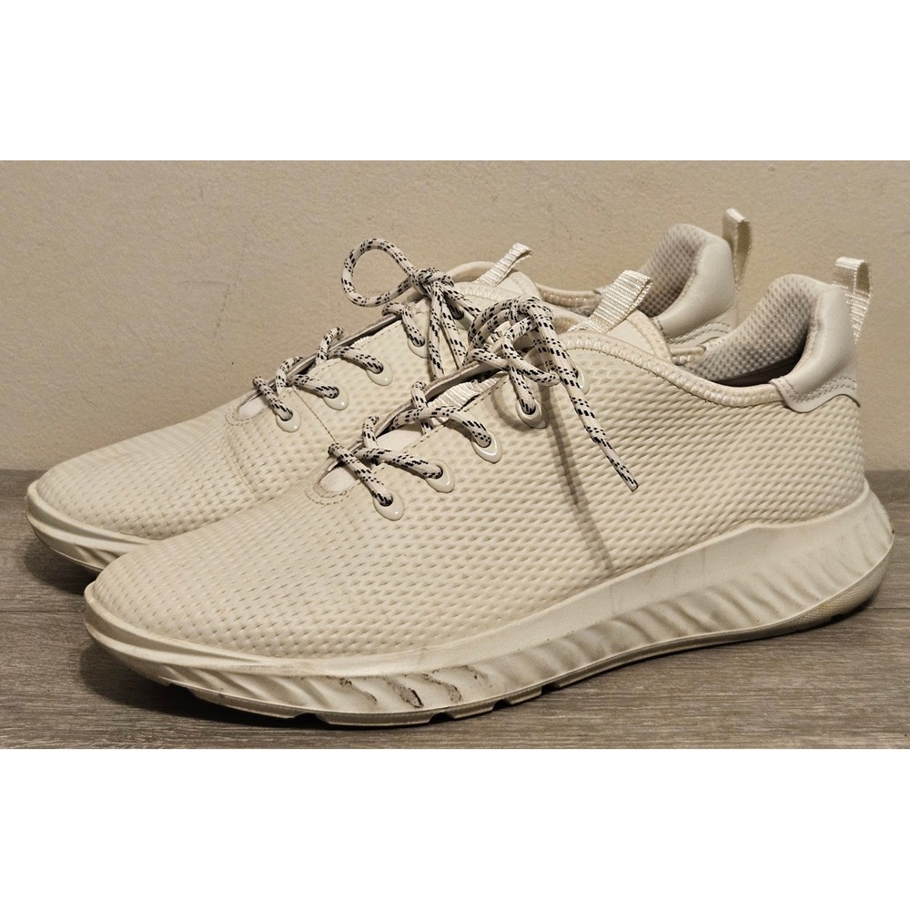 ECCO ST.1 Lite Mens White Mesh Leather Sneakers Low Top Shoes 834964 44 10-10.5